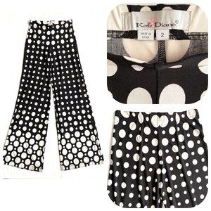 Kelly & Diane polka dot wide-leg Crepe Pants